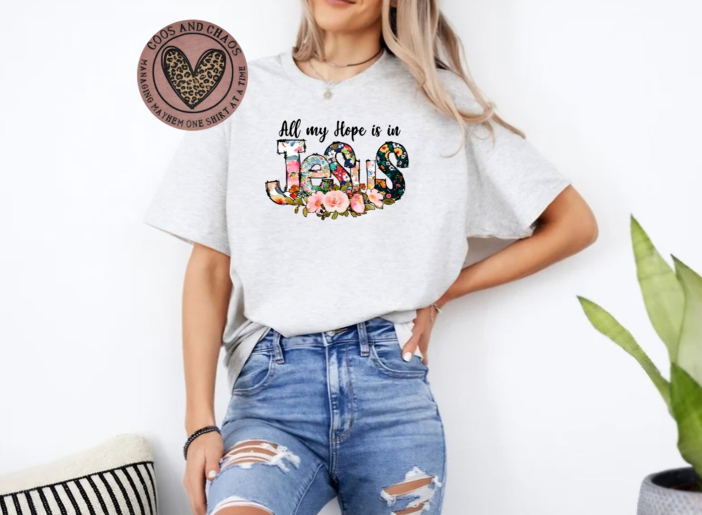 Hope in Jesus Flower Tee