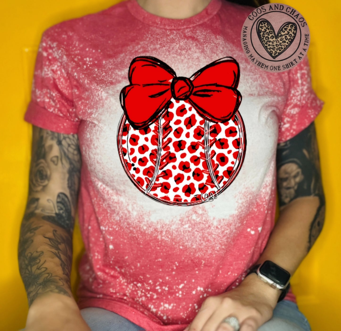 Baseball Bow-Tee