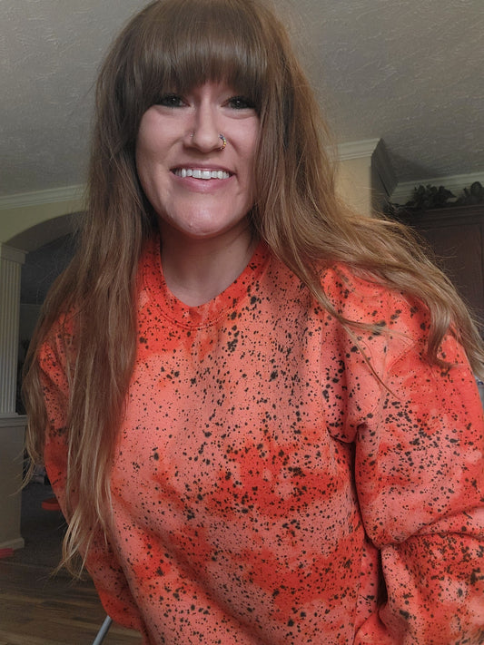 Orange/Black Splatter Sweatshirt