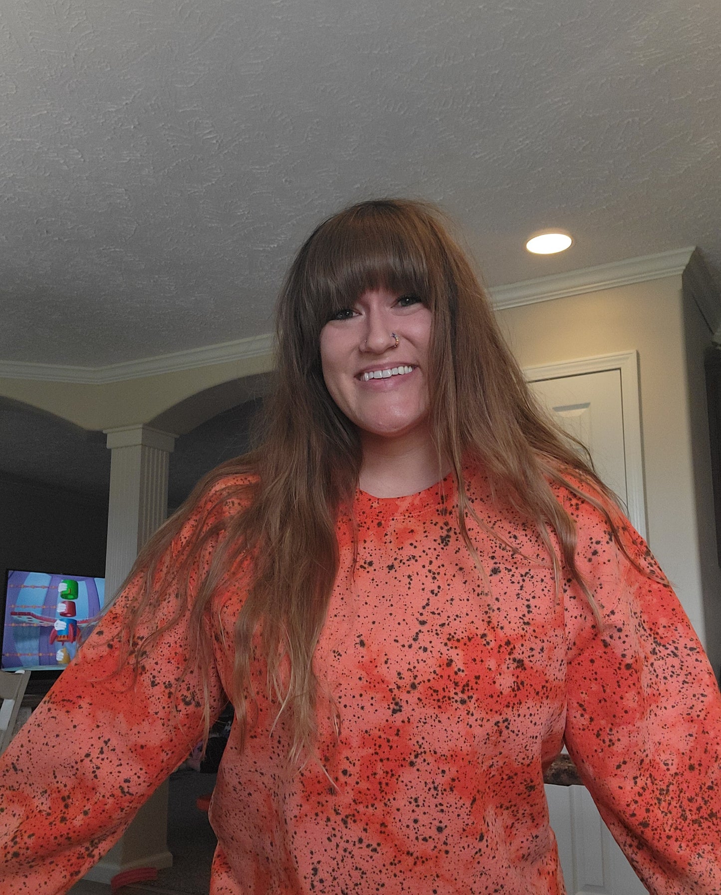 Orange/Black Splatter Sweatshirt