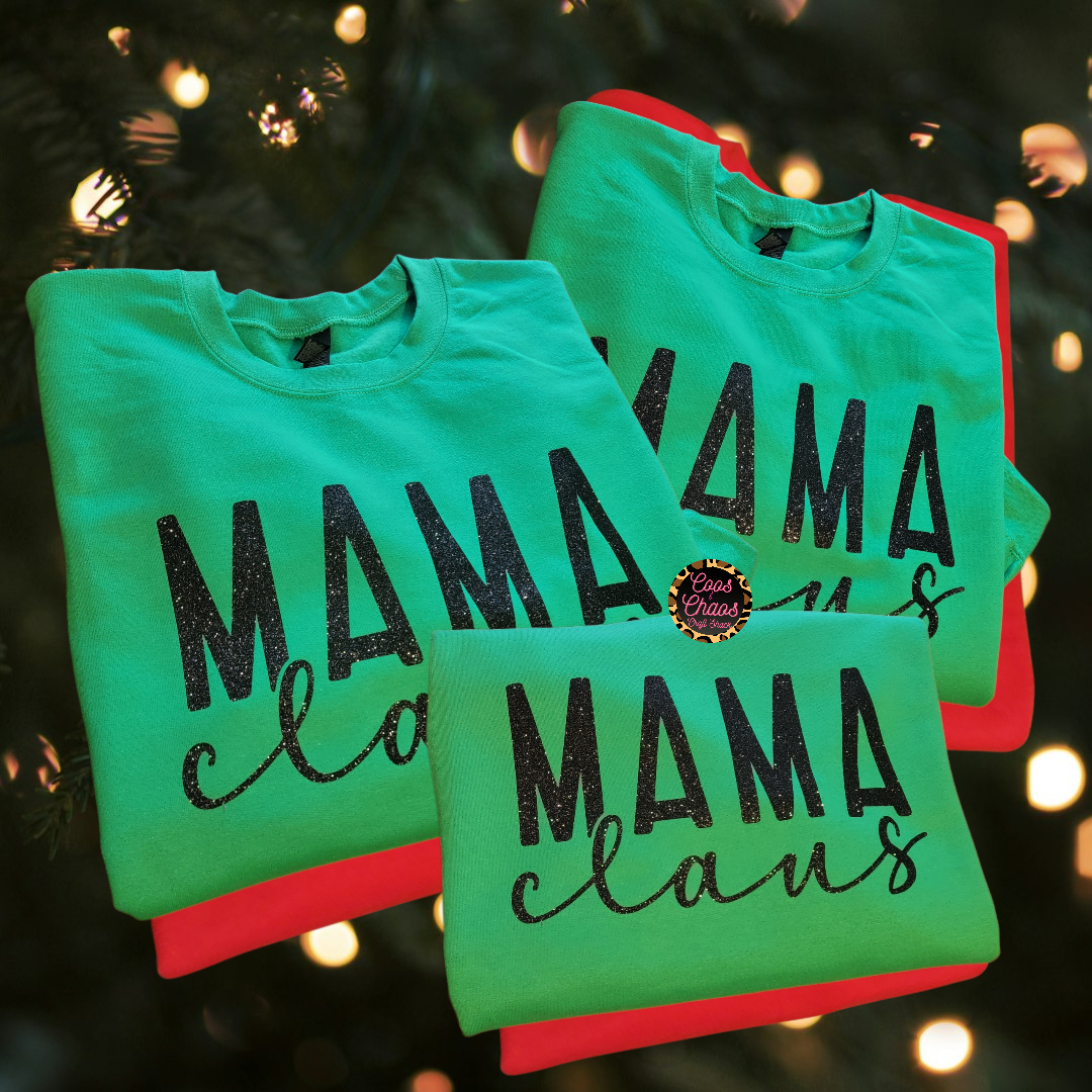 MAMA CLAUS(GLITTER)-Sweatshirt