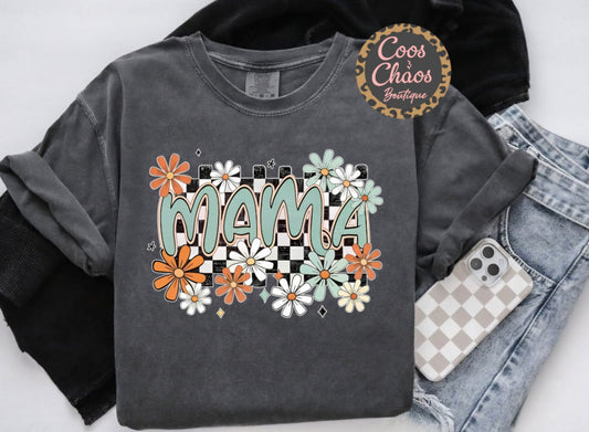 Flower RETRO Mama-Tee
