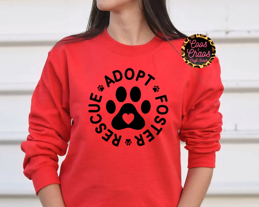 Foster/Rescue-TEE or SWEATSHIRT
