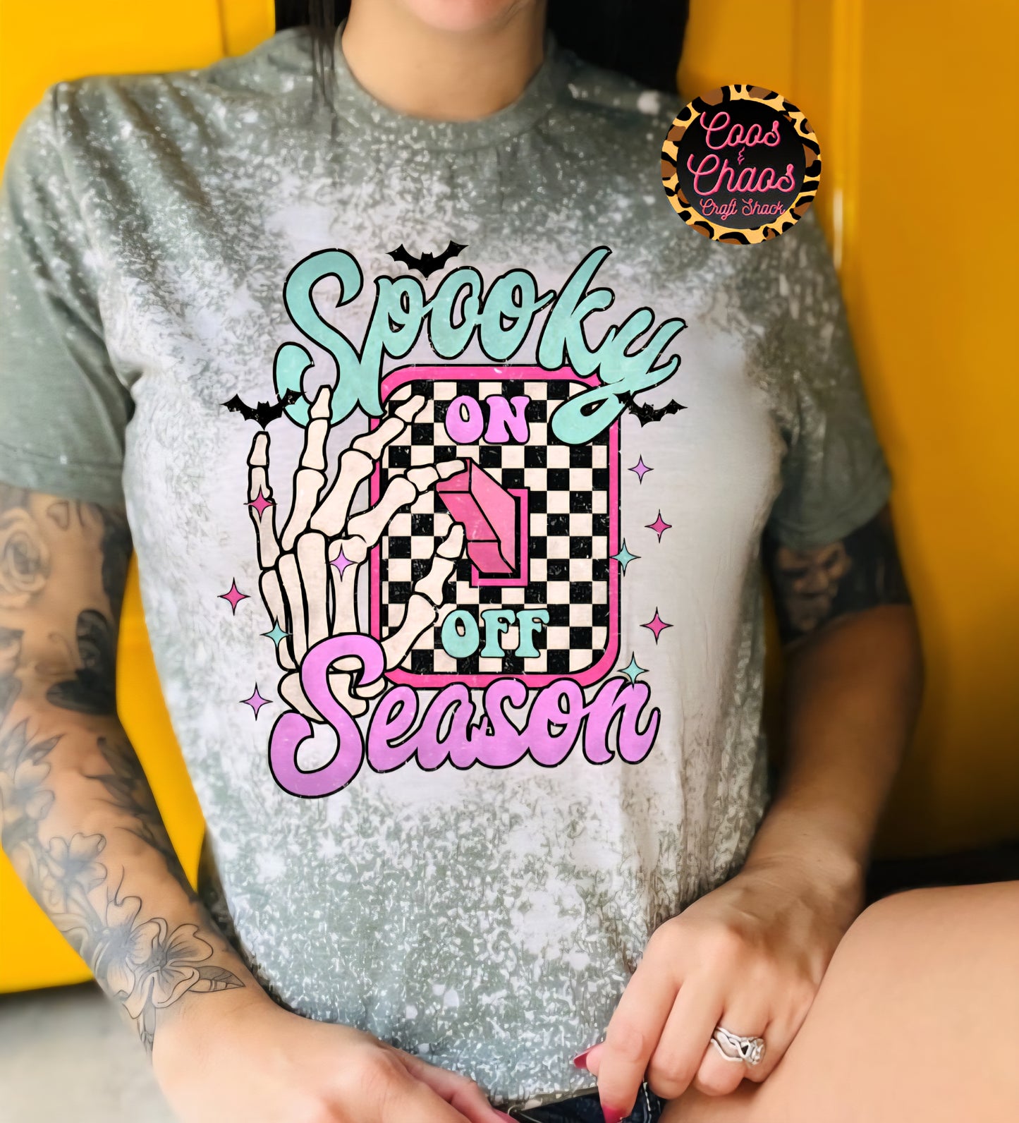 Spooky Season ON-Bleached/Basic Tee