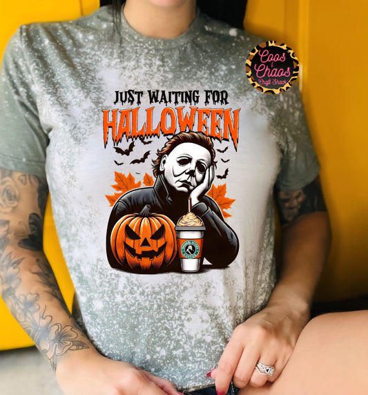 Waiting for Halloween-Bleached/Basic Tee
