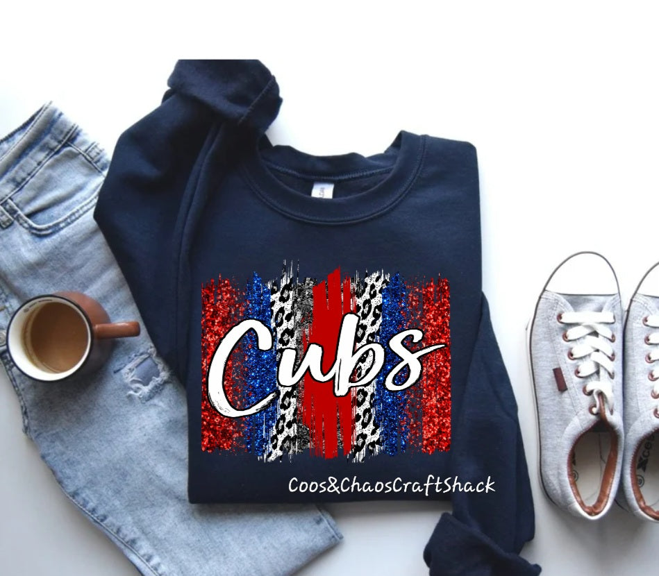 Cubs Paint-Tee/Sweatshirt (SOLID)