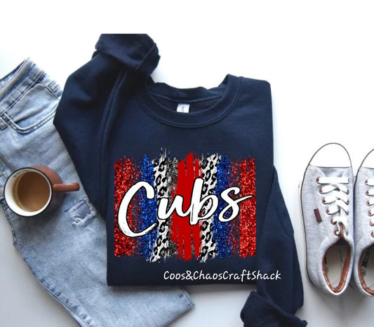 Cubs Paint-Tee/Sweatshirt (SOLID)