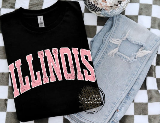 Illinois(PINK)-Tee/Sweatshirt