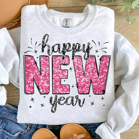 Pink HNY (FAUX)-Tee/Sweatshirt