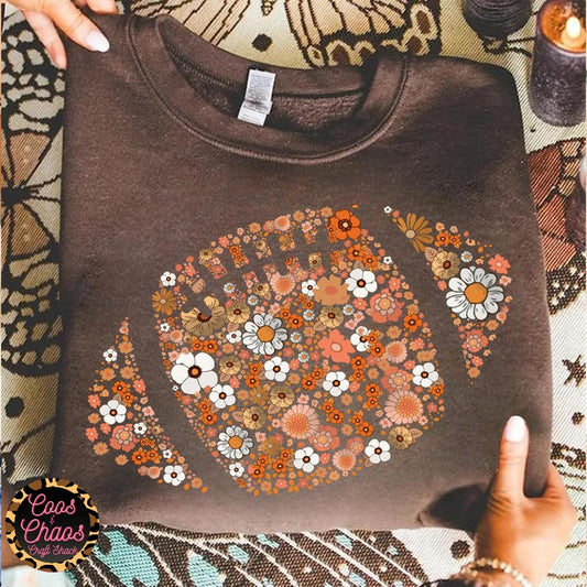 Floral Football-Sweatshirt